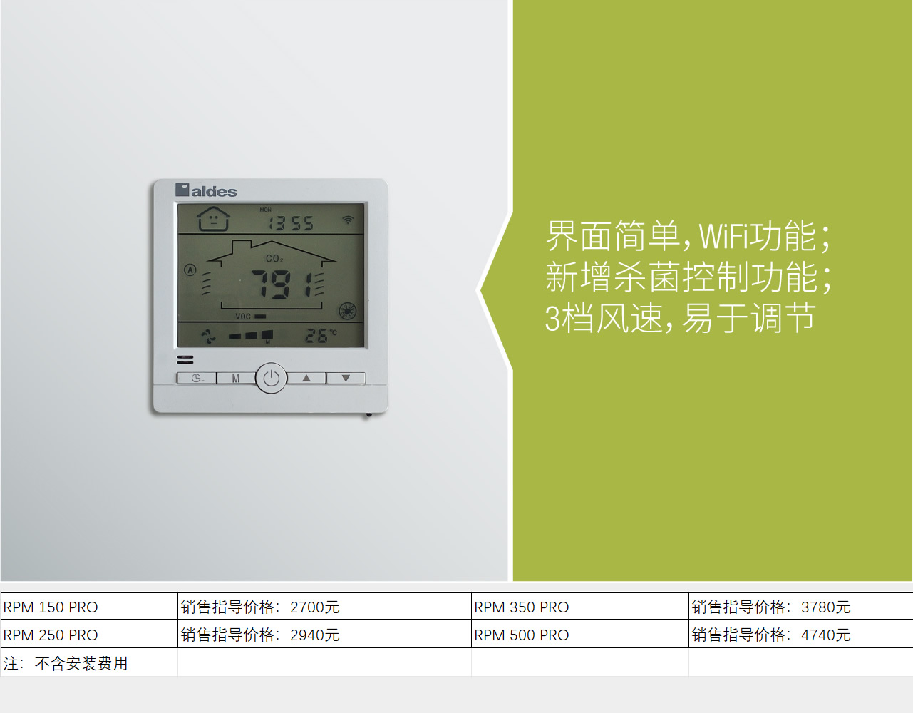 RPM PRO中央单向新风净化方案